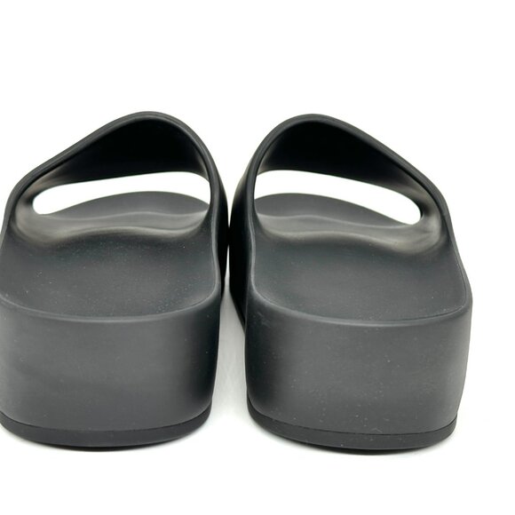 BALENCIAGA MONOSLIDE Sandals Mono Slides Rubber Pool Mules Shoes Black - Picture 12 of 16